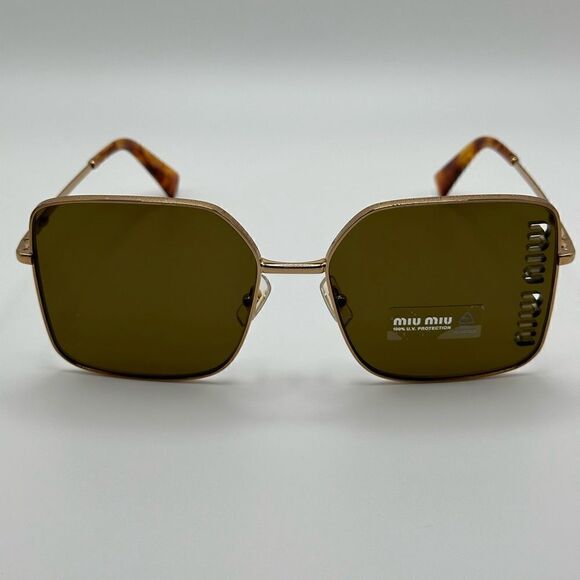 MIU MIU Sunglasses MU51YS 7OE01T Antique Gold/Dark Brown Women NEW main image 9